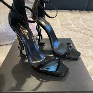 Black YSL heels
